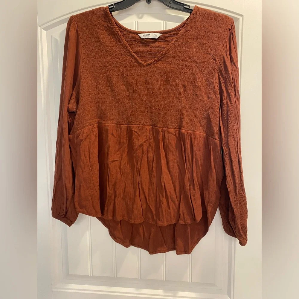 Sonoma short Sleeve baby doll style Blouse size xxl petite